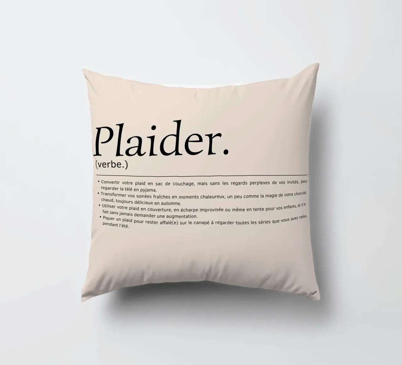 définition : plaider cuscino da cim_art