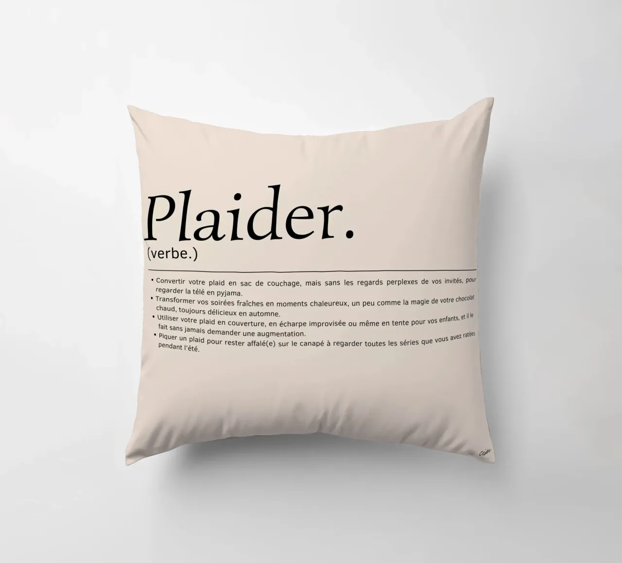 définition : plaider cuscino da cim_art