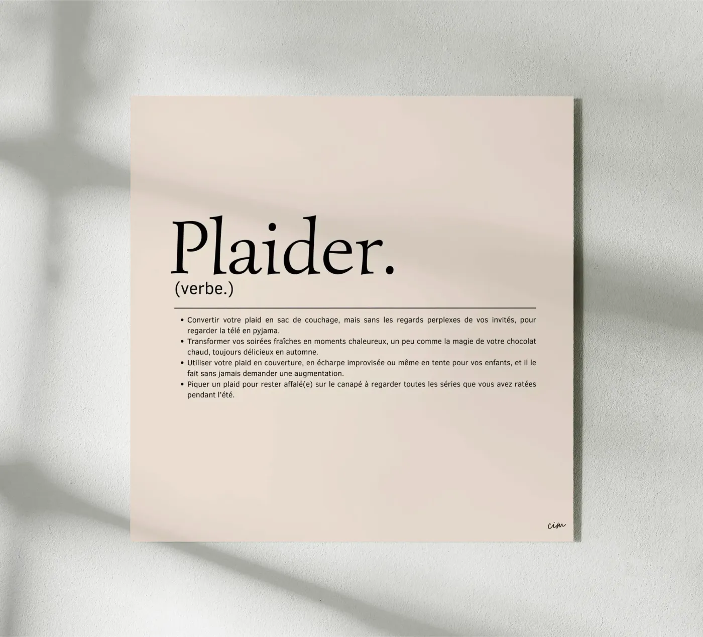 définition : plaider plexiglass da cim_art