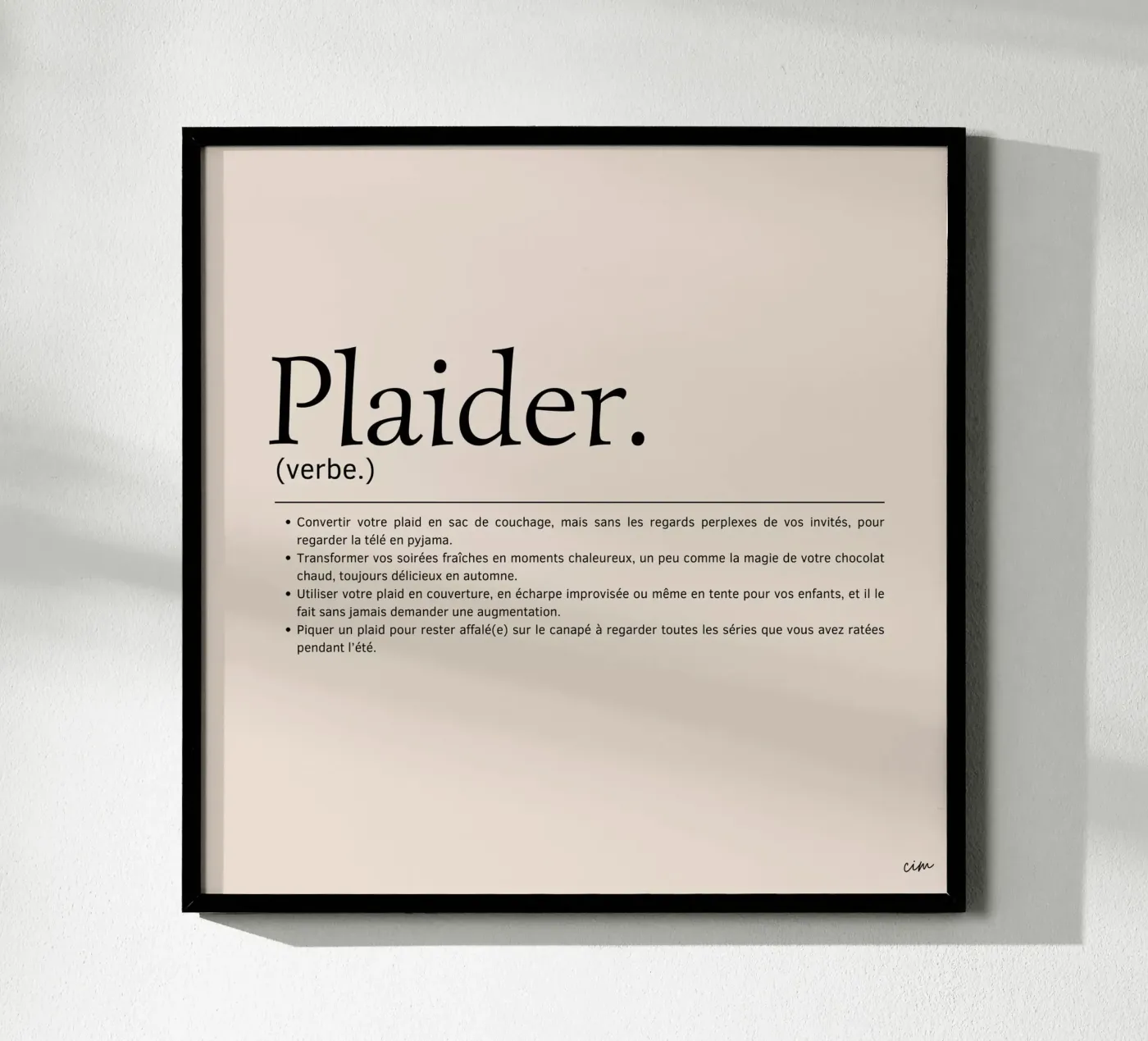 définition : plaider poster da cim_art