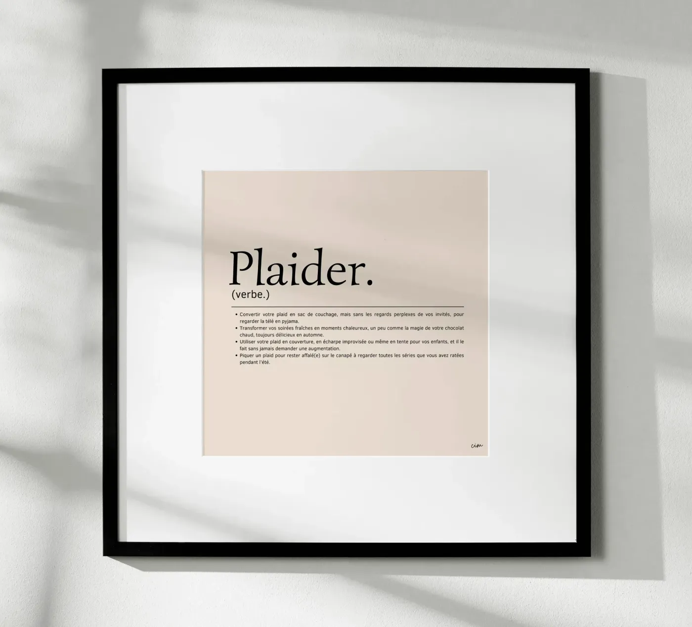 définition : plaider poster da cim_art