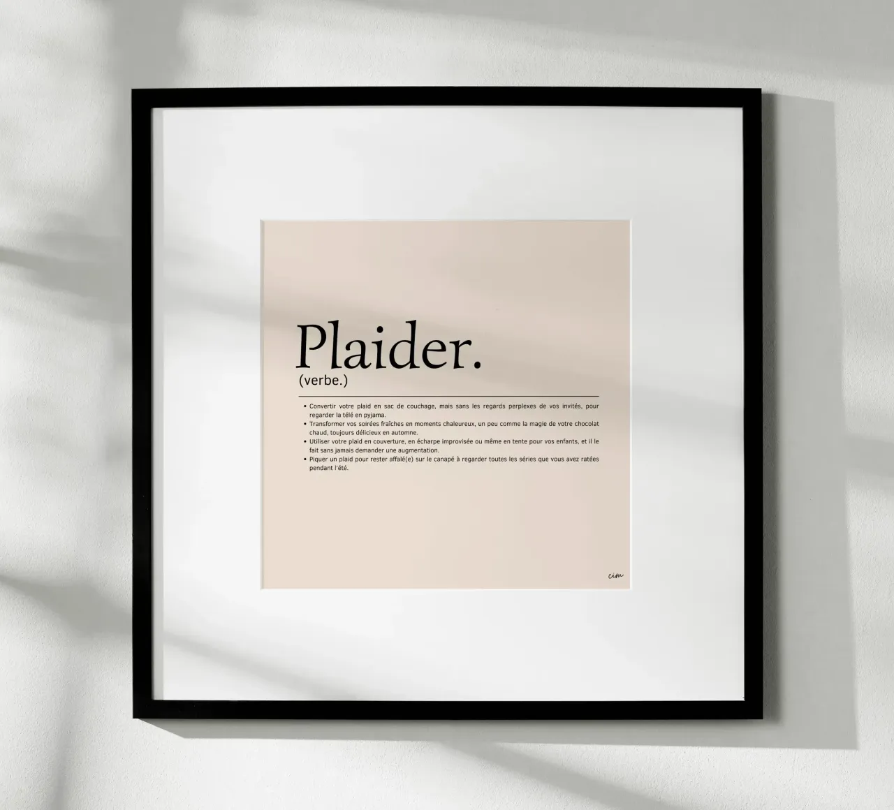 définition : plaider poster da cim_art