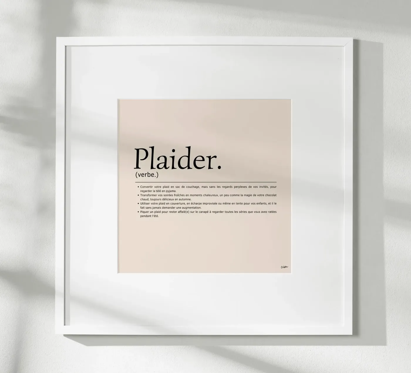 définition : plaider poster da cim_art
