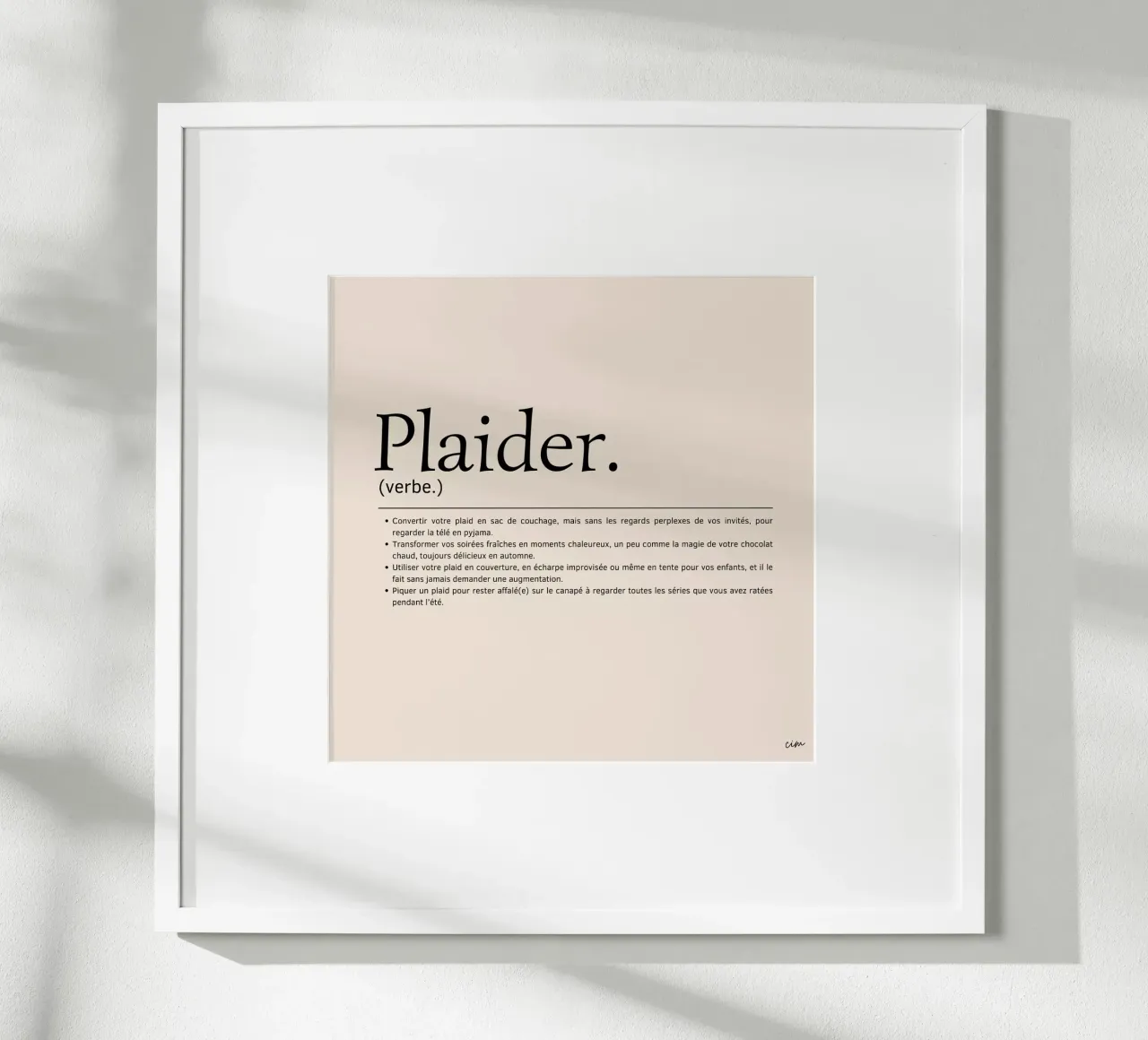 définition : plaider poster da cim_art