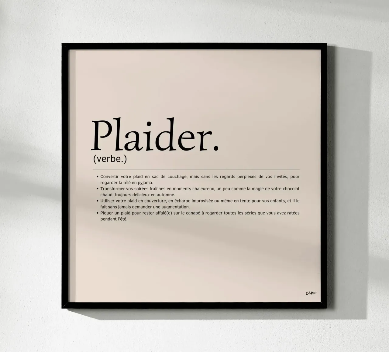 définition : plaider poster da cim_art