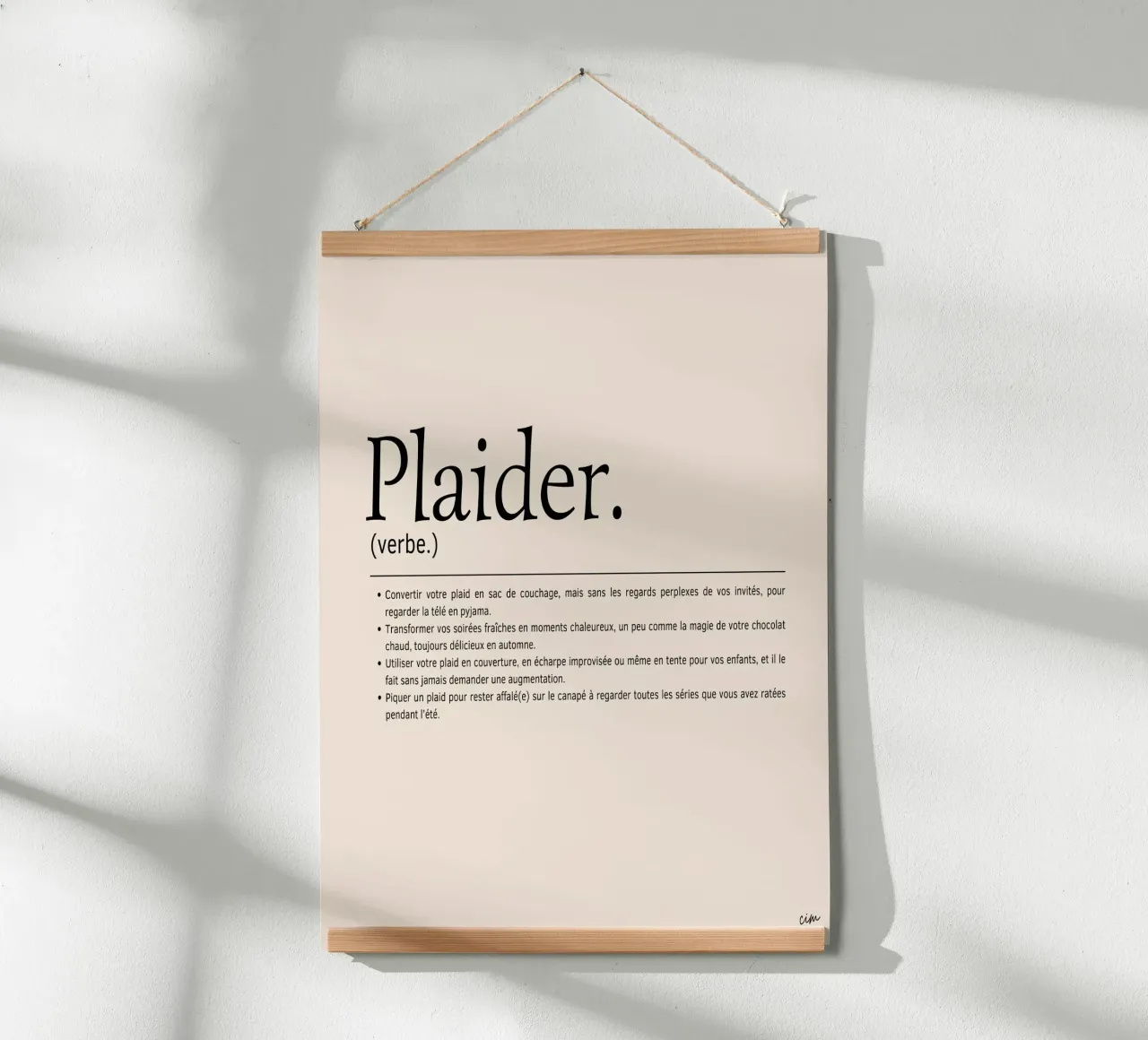 définition : plaider poster da cim_art