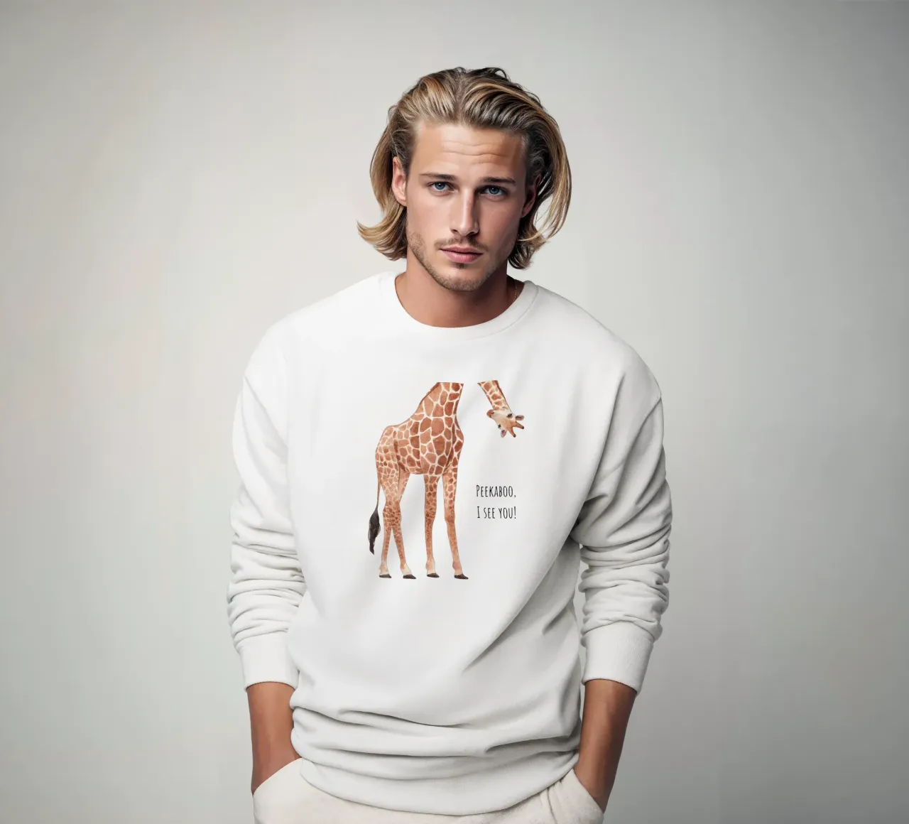 Peekaboo, I See You! sweatshirt by Doodle Dreams Art