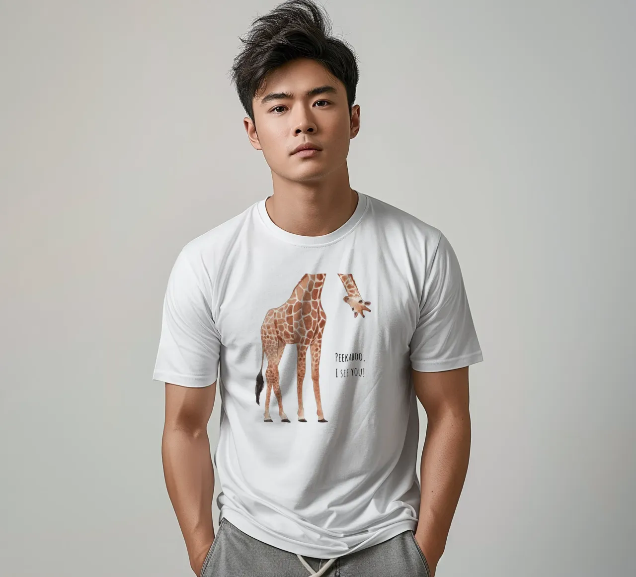 Peekaboo, ti vedo! t-shirt da Doodle Dreams Art