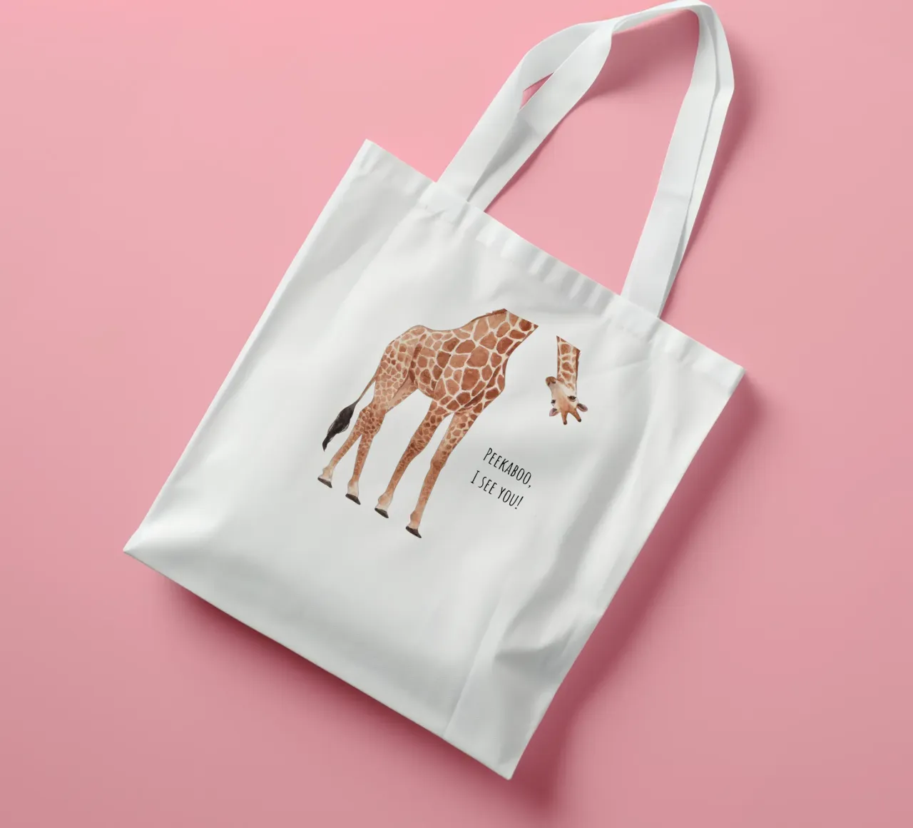 Peekaboo, ti vedo! borsa in juta da Doodle Dreams Art
