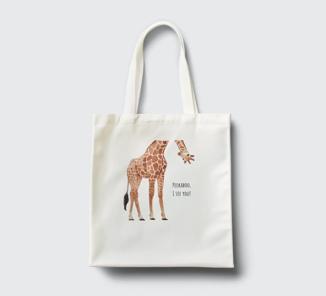 Peekaboo, ti vedo! borsa in juta da Doodle Dreams Art