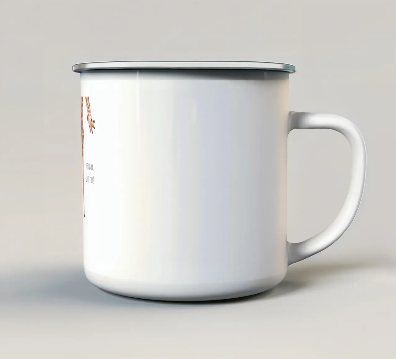 Peekaboo, ti vedo! tazza in smalto da Doodle Dreams Art