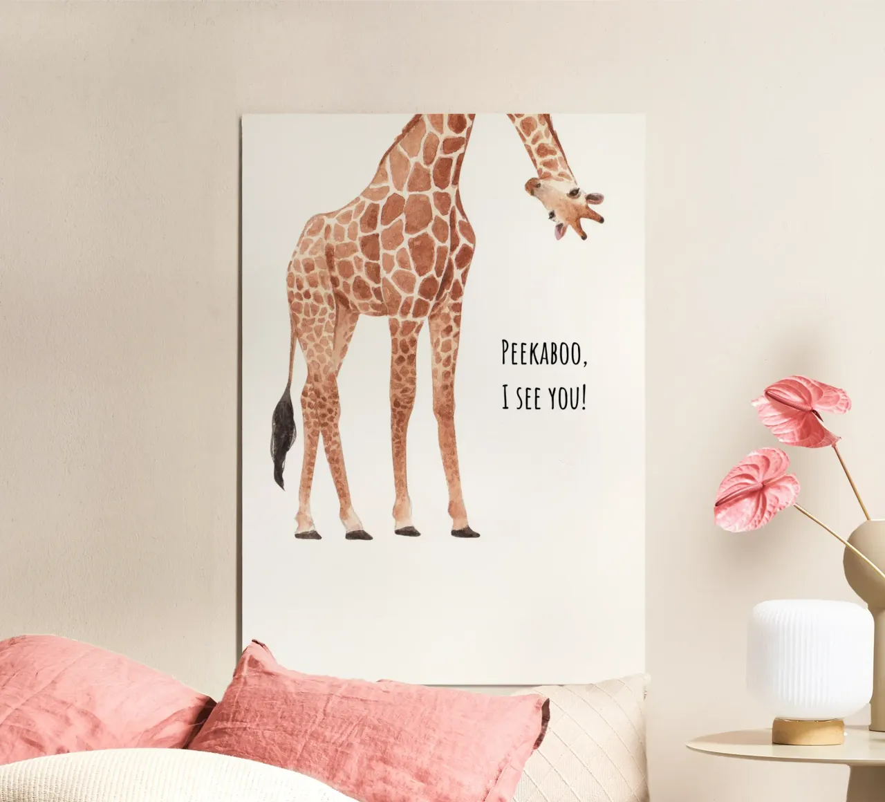 Peekaboo, ti vedo! alluminio dibond da Doodle Dreams Art