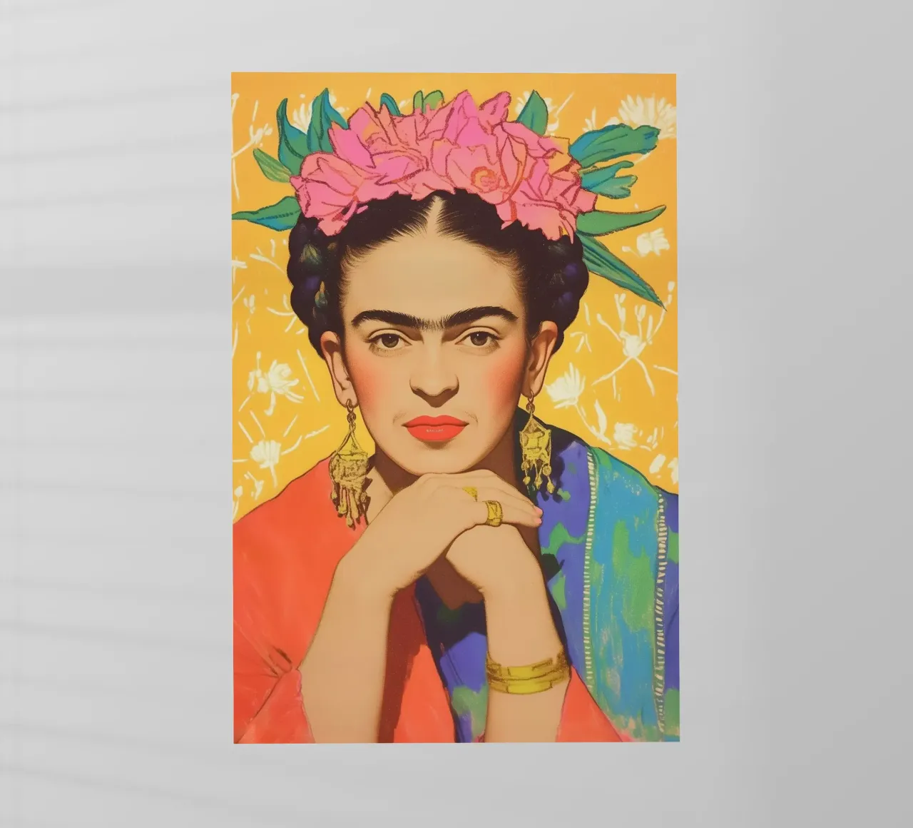 La corona di fiori di Frida pellicola backlit da Carinaprint