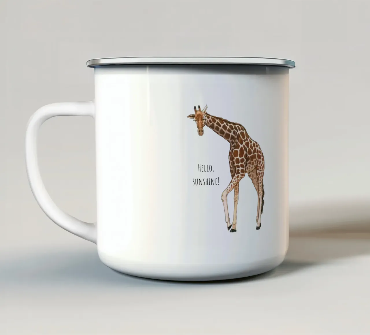 Ciao Sole tazza in smalto da Doodle Dreams Art
