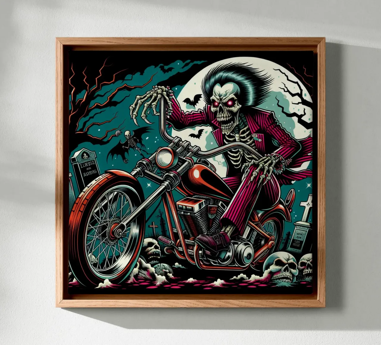 Night ride of the Skull canvas by CASTILO