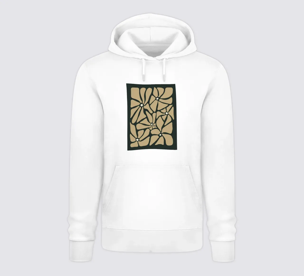 Fiori astratti beige retrò di metà secolo felpa con cappuccio da This Wild Soul - Illustration