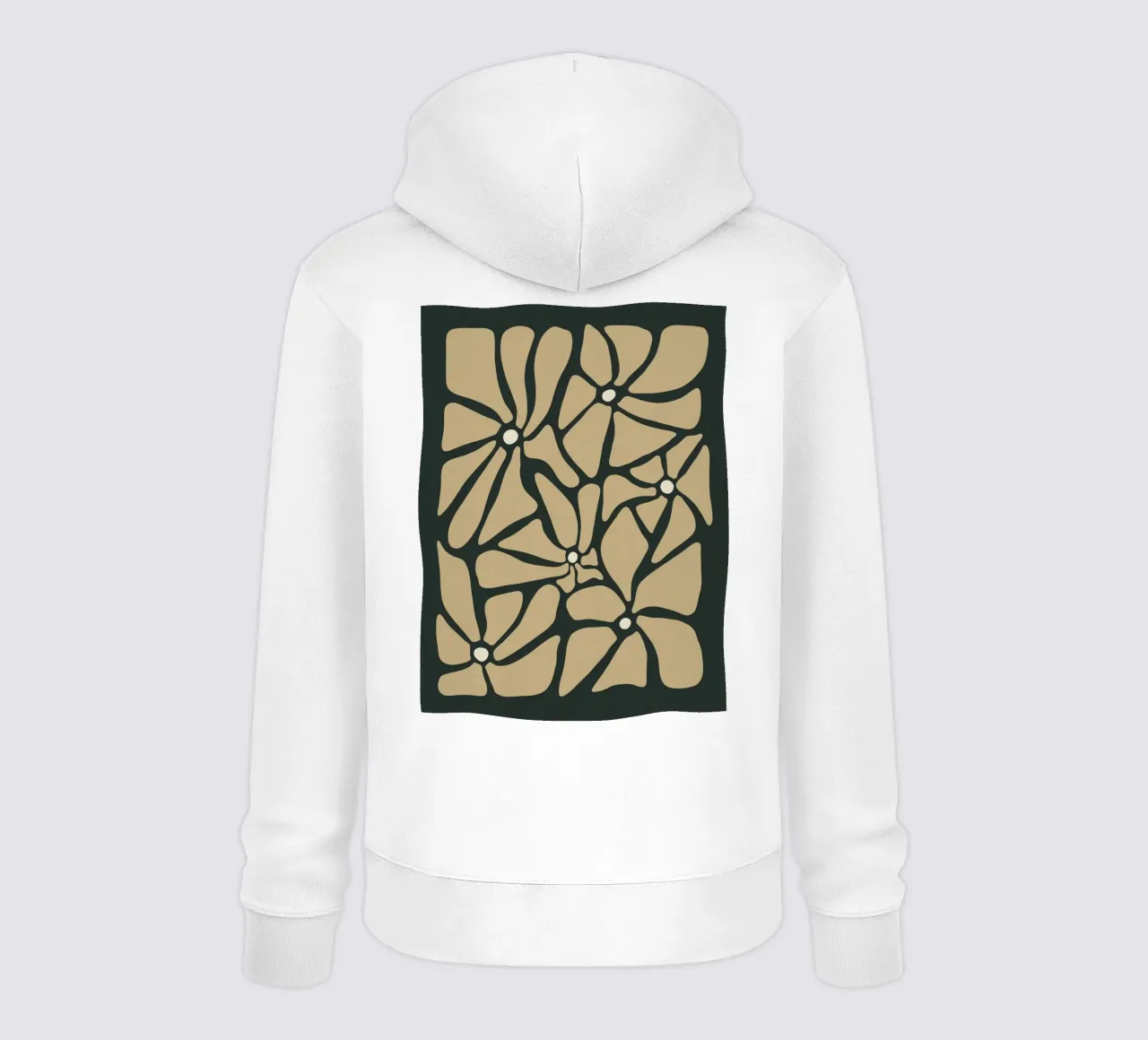 Fiori astratti beige retrò di metà secolo felpa con cappuccio da This Wild Soul - Illustration