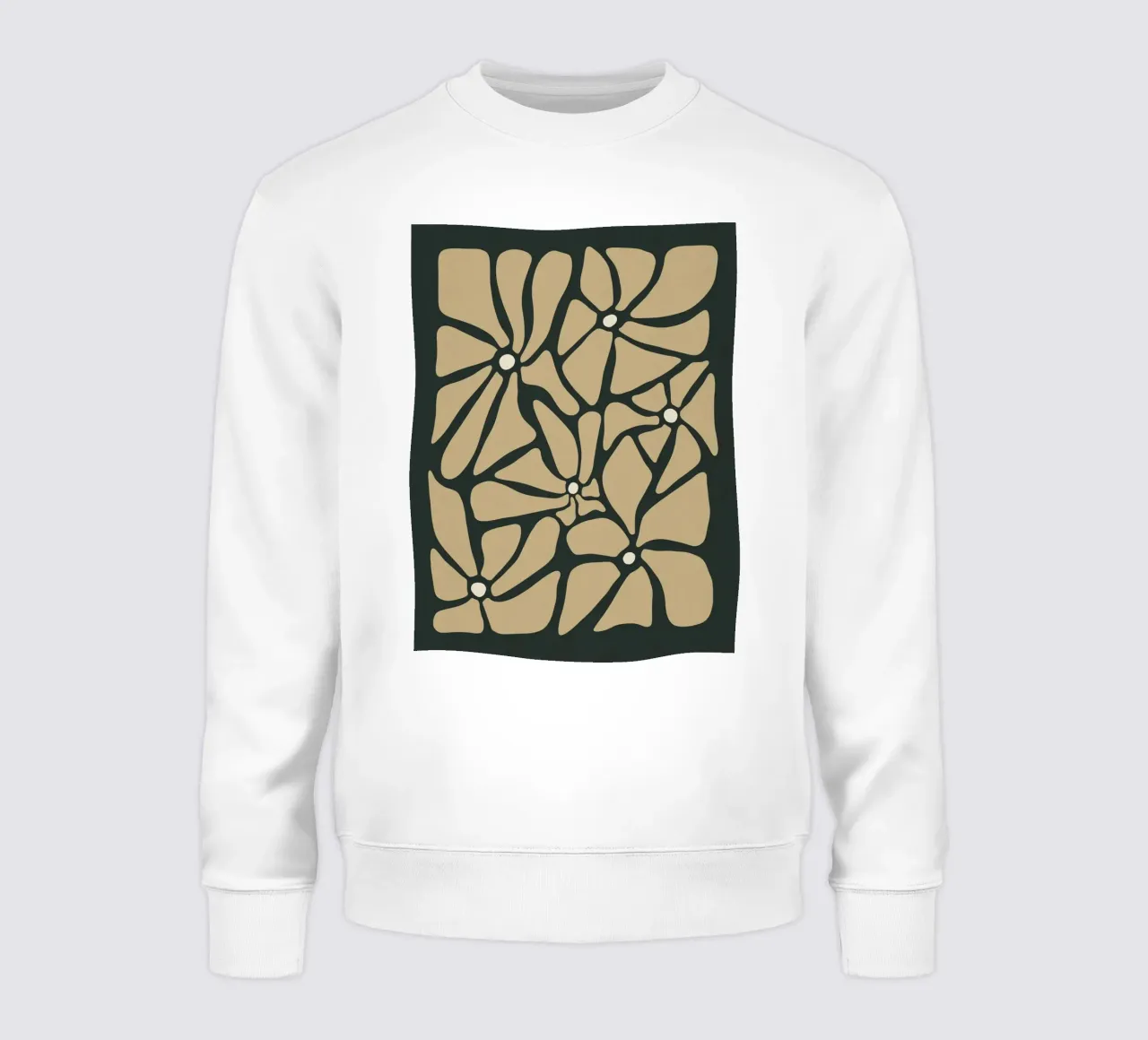 Fiori astratti beige retrò di metà secolo felpa da This Wild Soul - Illustration