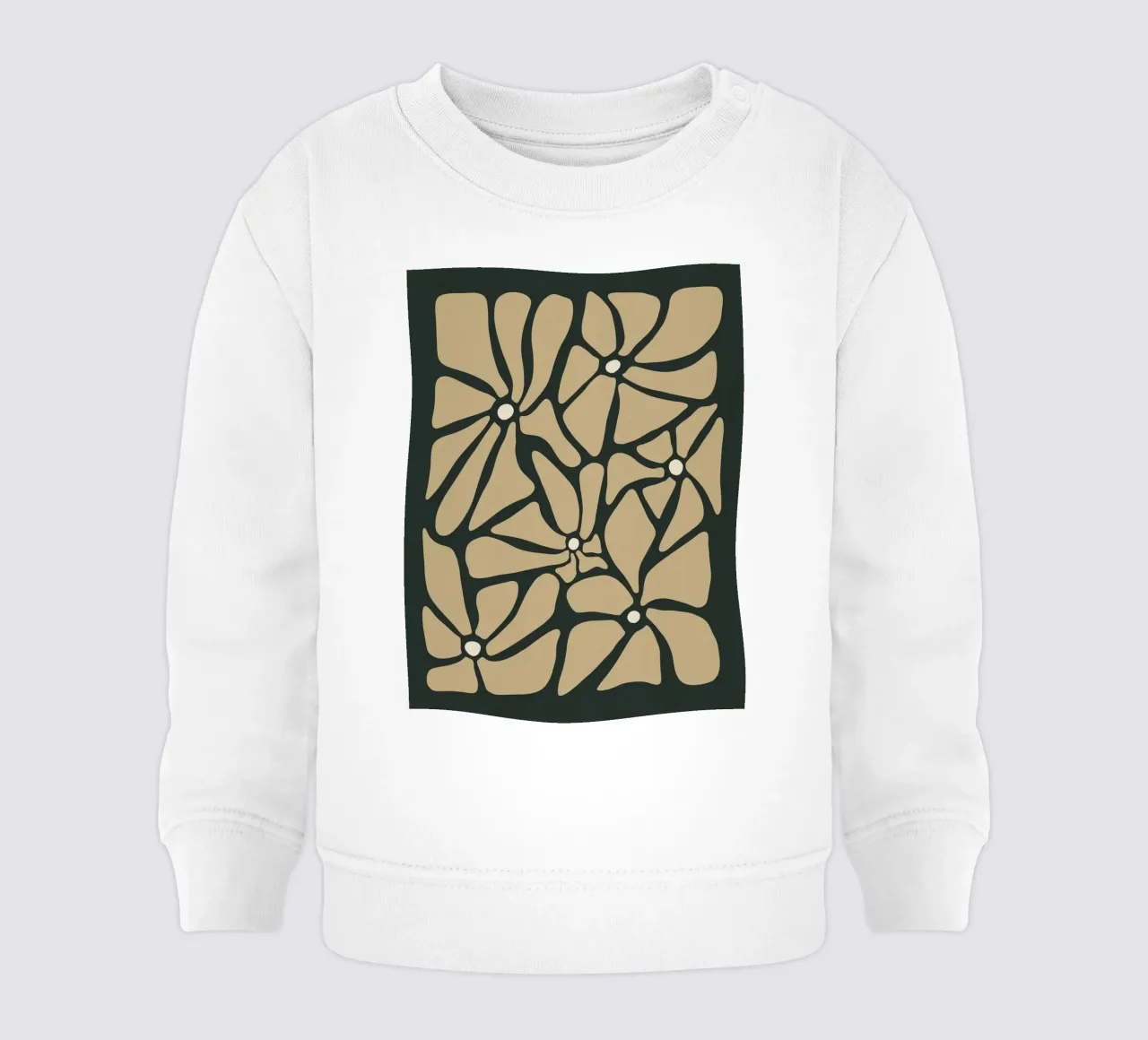 Fiori astratti beige retrò di metà secolo felpa neonato da This Wild Soul - Illustration