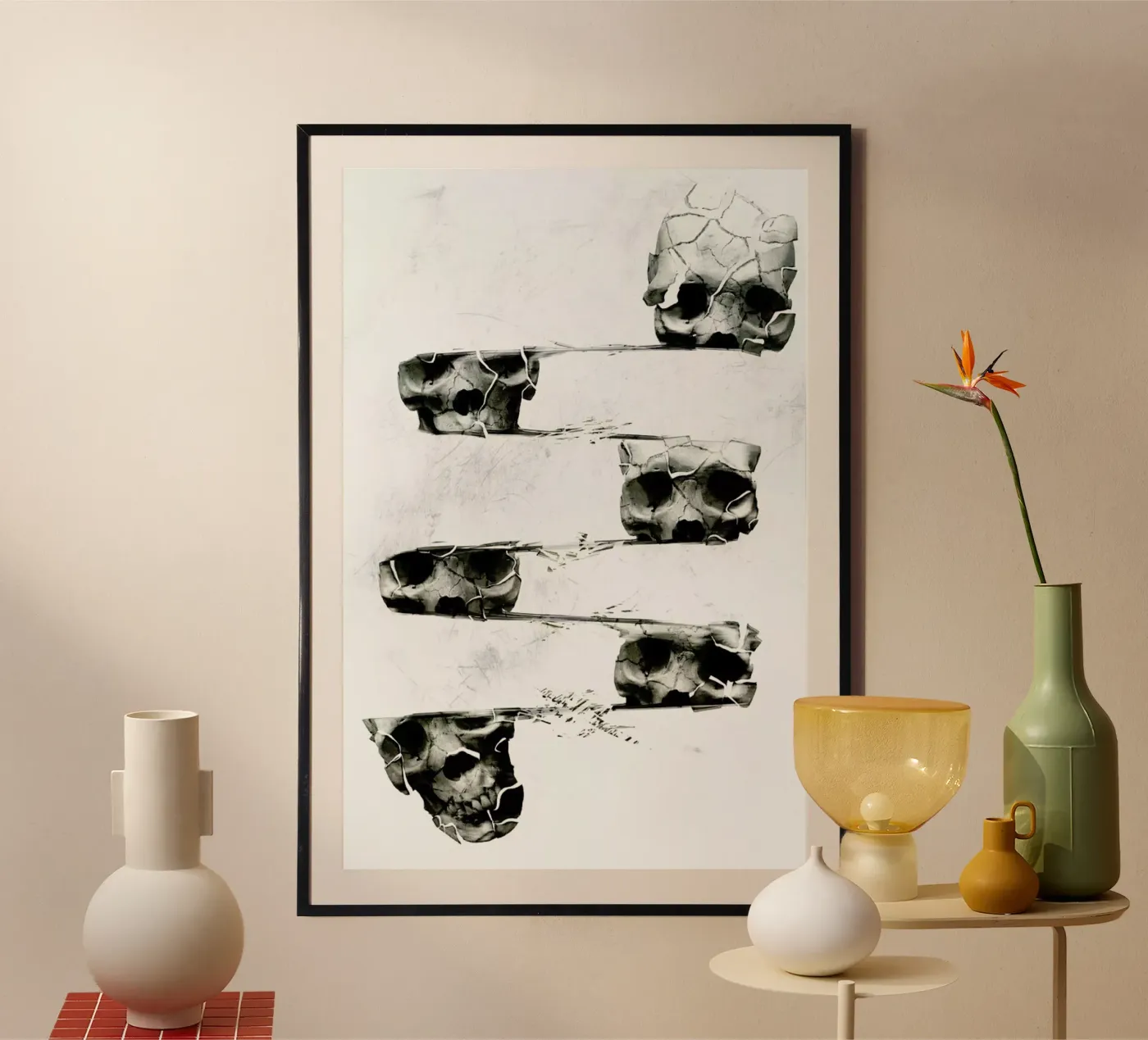 Skull III poster van Ali Gulec