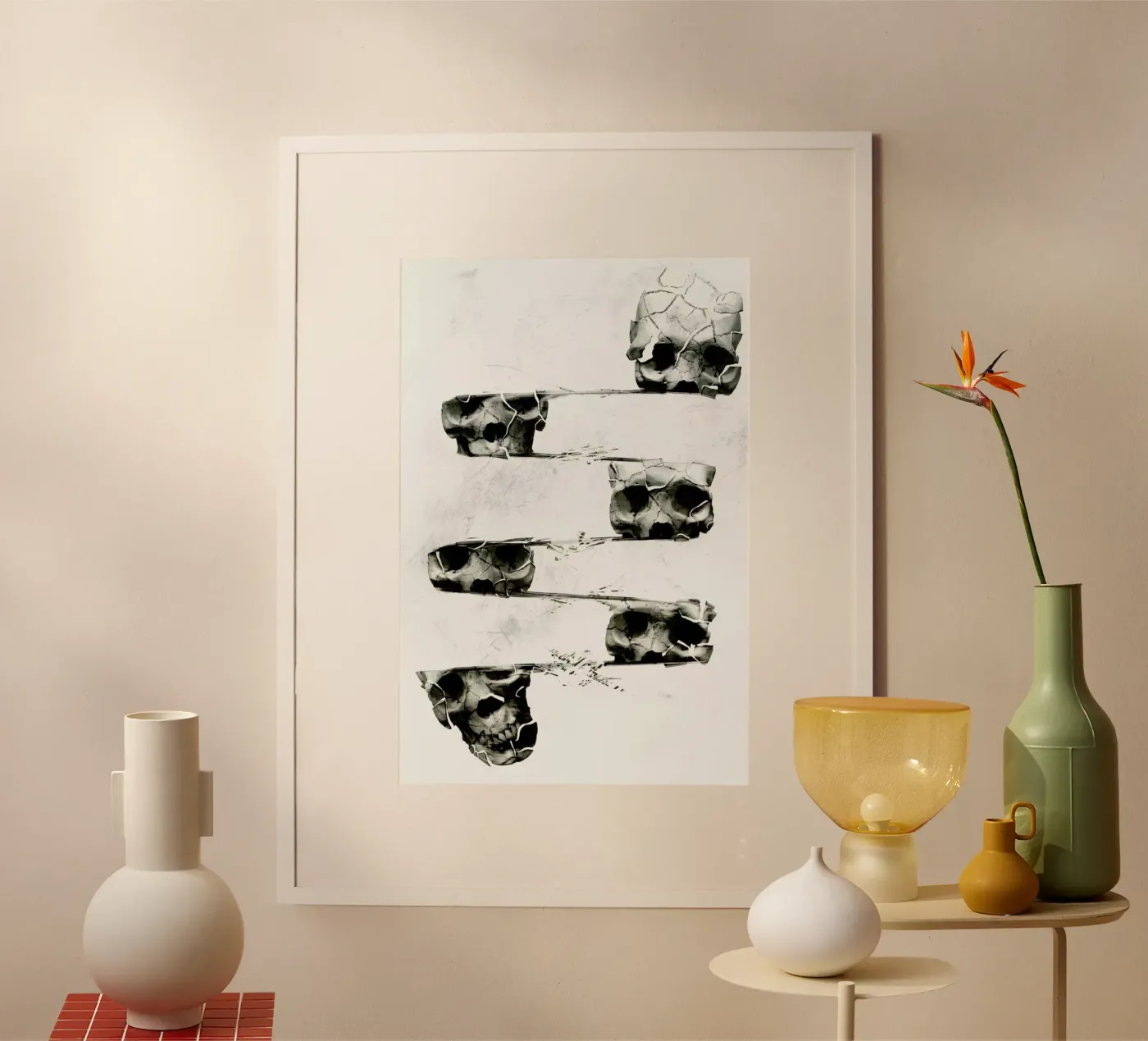 Skull III poster van Ali Gulec