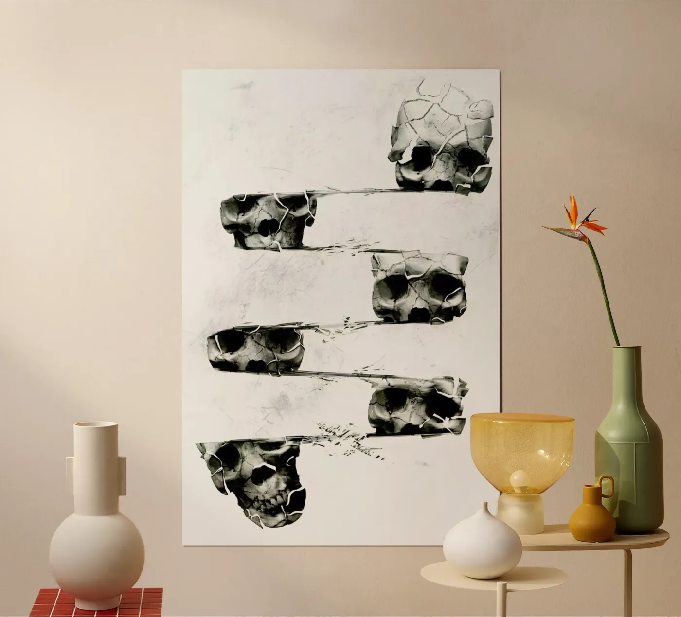 Skull III poster van Ali Gulec