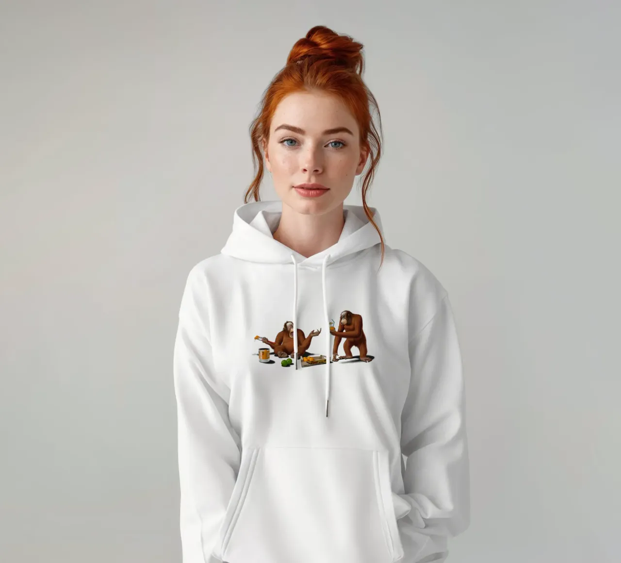 Orange Man (Colour) felpa con cappuccio da Rob Art | Illustration