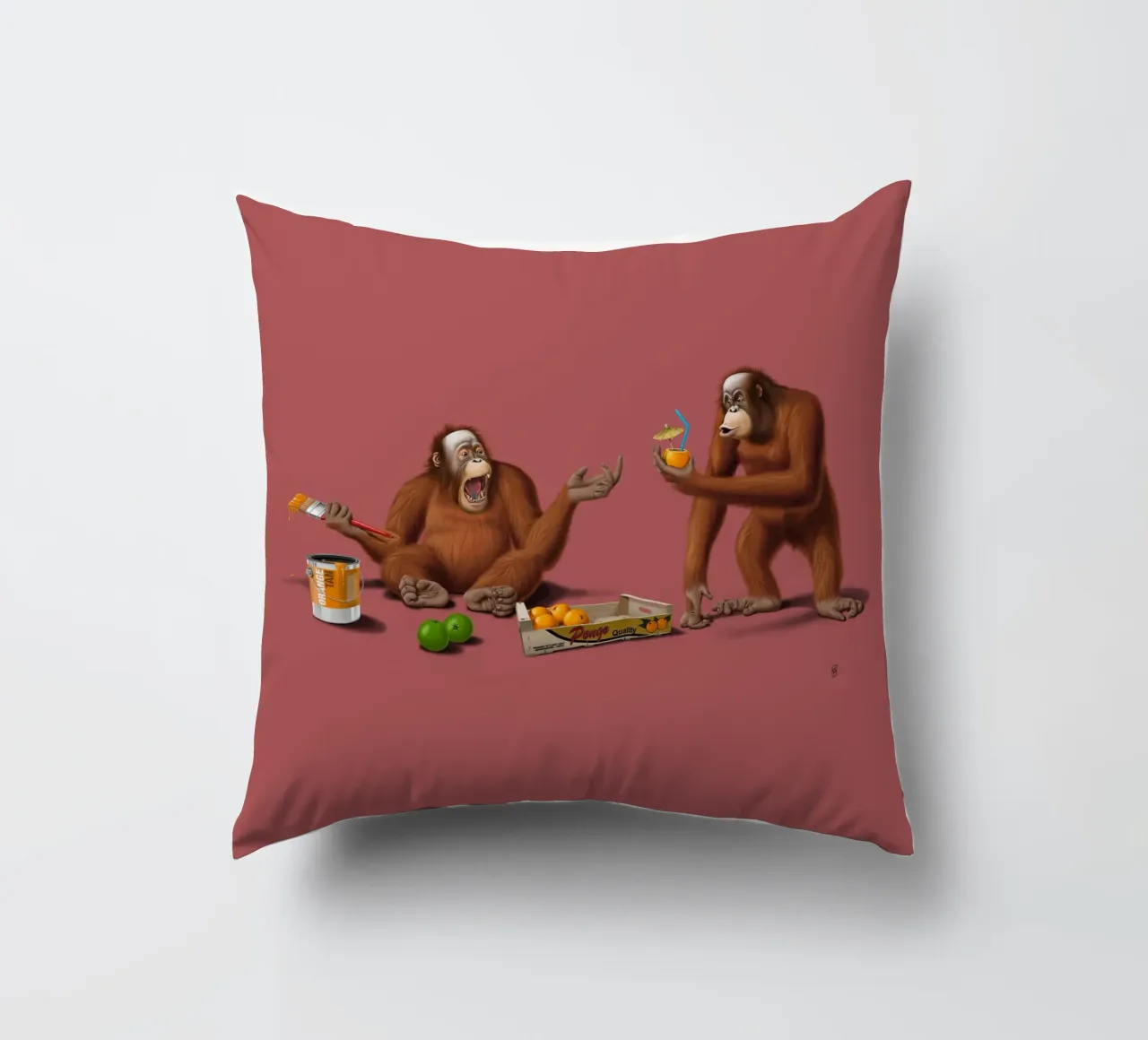 Orange Man (Colour) cuscino da Rob Art | Illustration