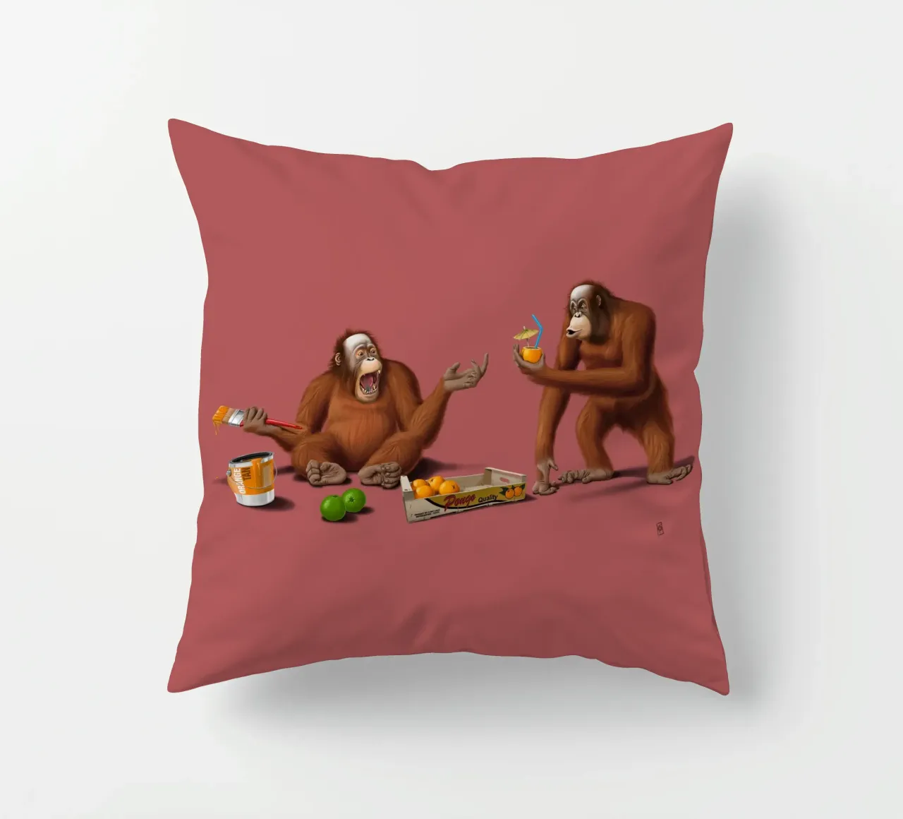Orange Man (Colour) cuscino da Rob Art | Illustration