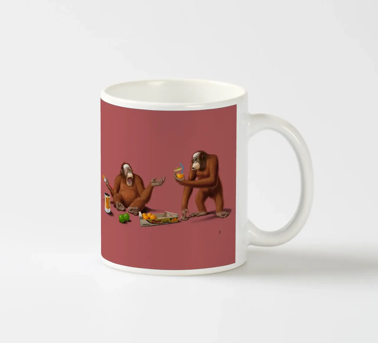 Orange Man (Colour) tazza in ceramica da Rob Art | Illustration