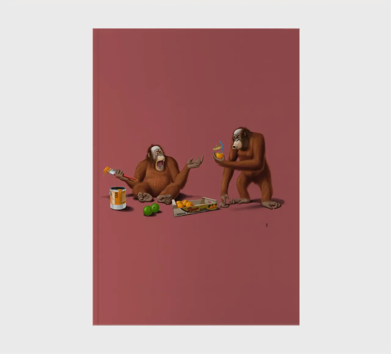 Orange Man (Colour) notebook by Rob Art | Illustration