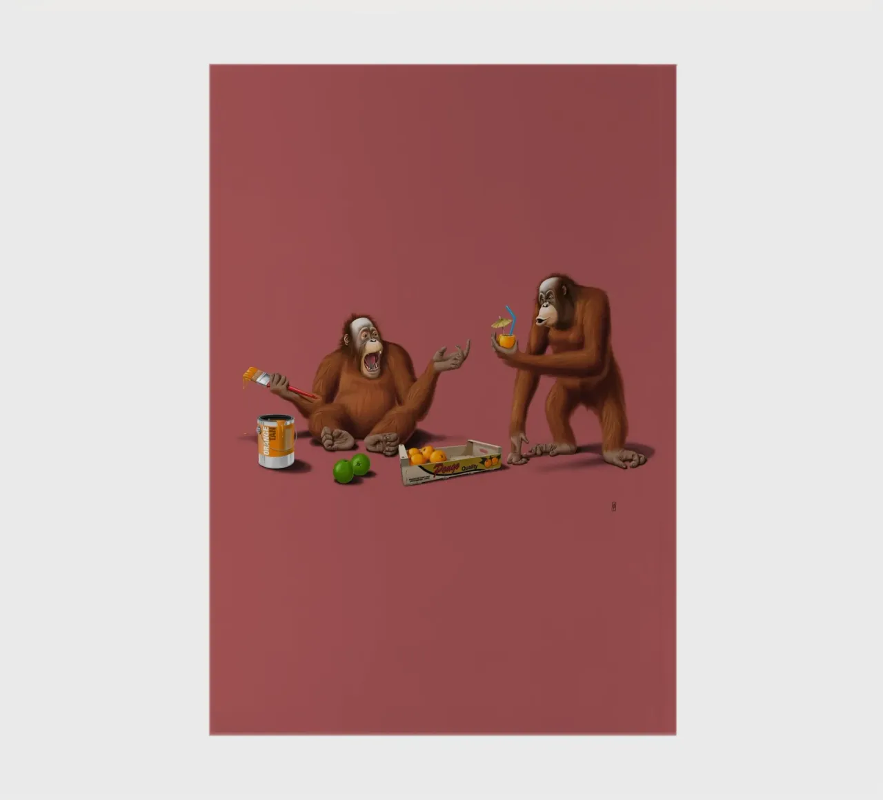 Orange Man (Colour) notebook by Rob Art | Illustration
