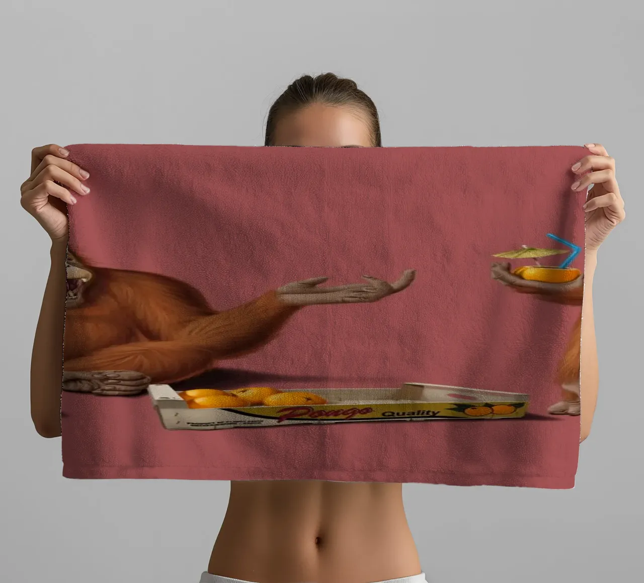 Orange Man (Colour) asciugamano da bagno da Rob Art | Illustration