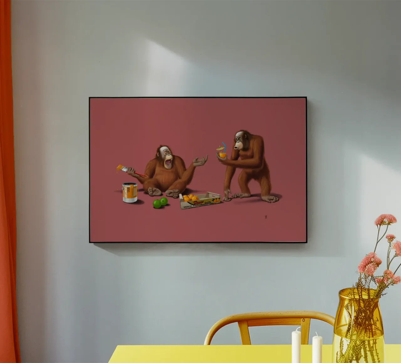 Orange Man (Colour) plexiglass da Rob Art | Illustration