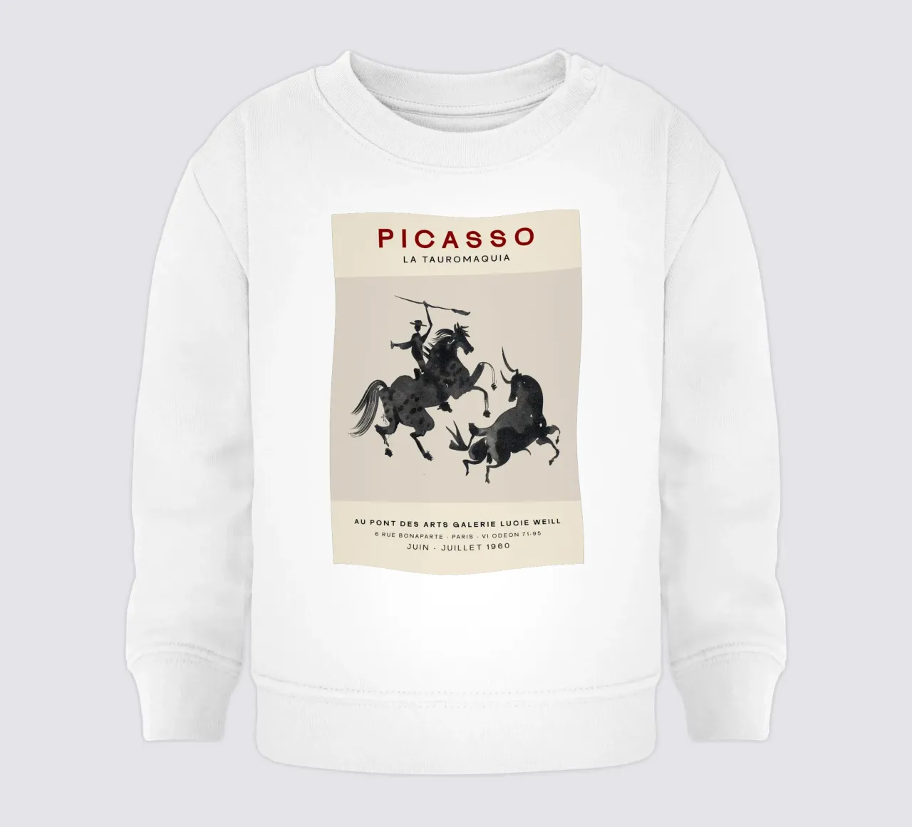 guerra a cavallo pablo picasso felpa neonato da eternal nino