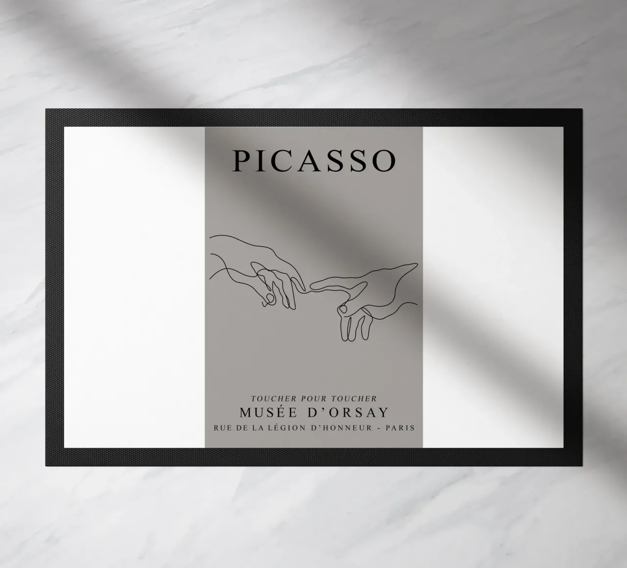 Lo schizzo di due mani di Pablo Picasso zerbino da eternal nino