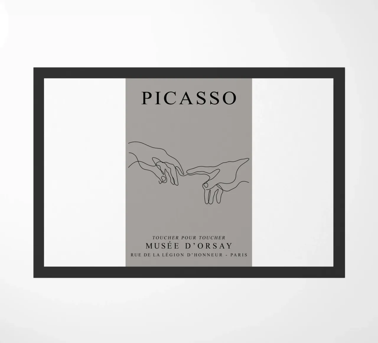 Lo schizzo di due mani di Pablo Picasso zerbino da eternal nino