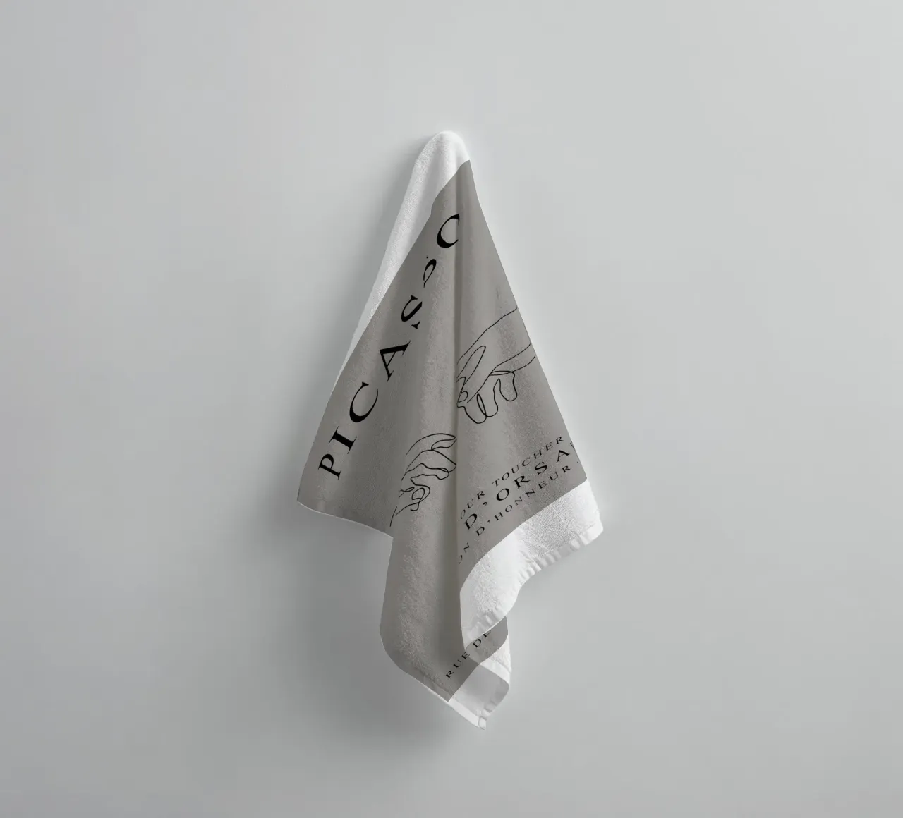 Pablo Picasso's Sketch of Two Hands towel by eternal nino