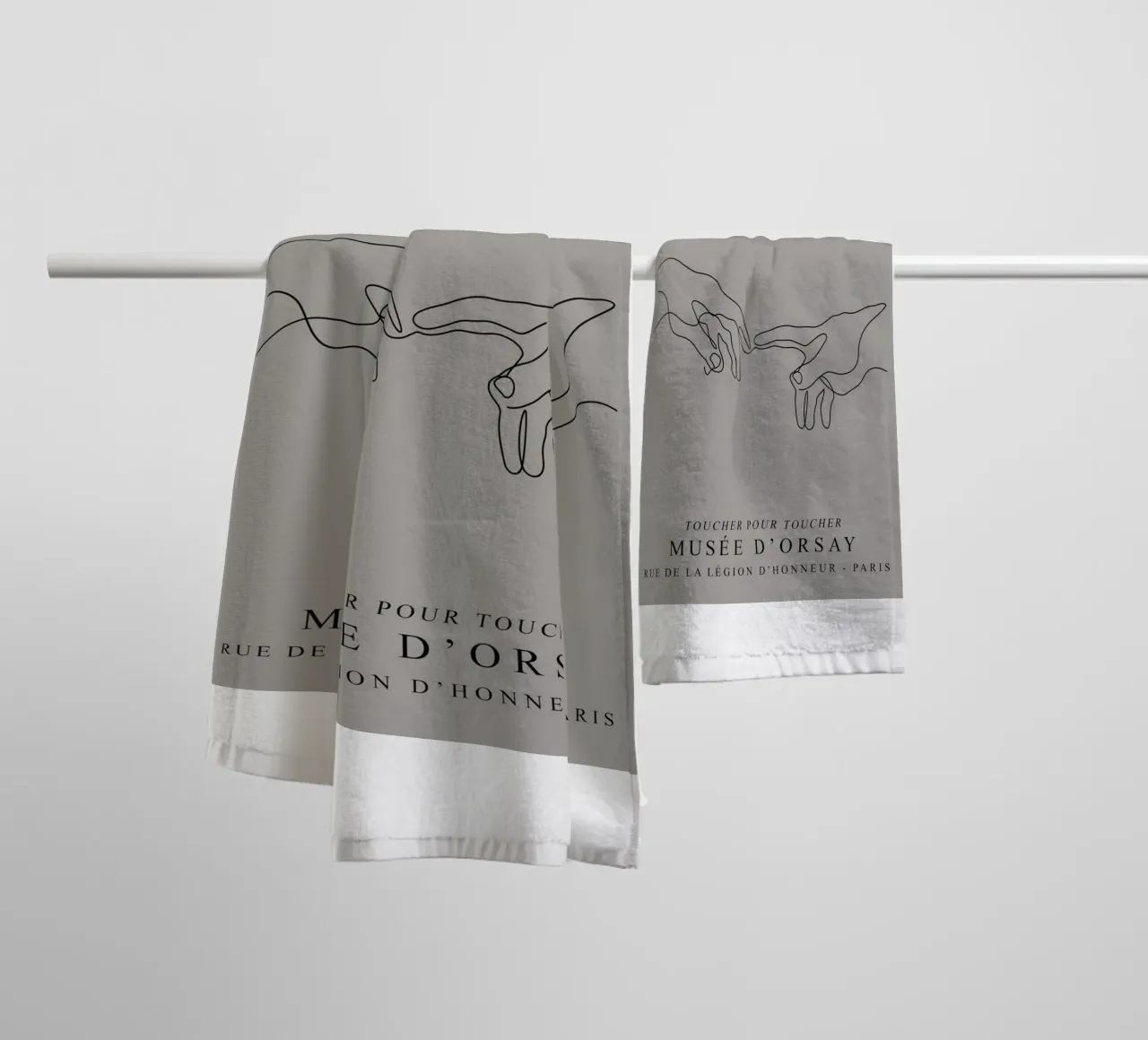Pablo Picasso's Sketch of Two Hands towel by eternal nino