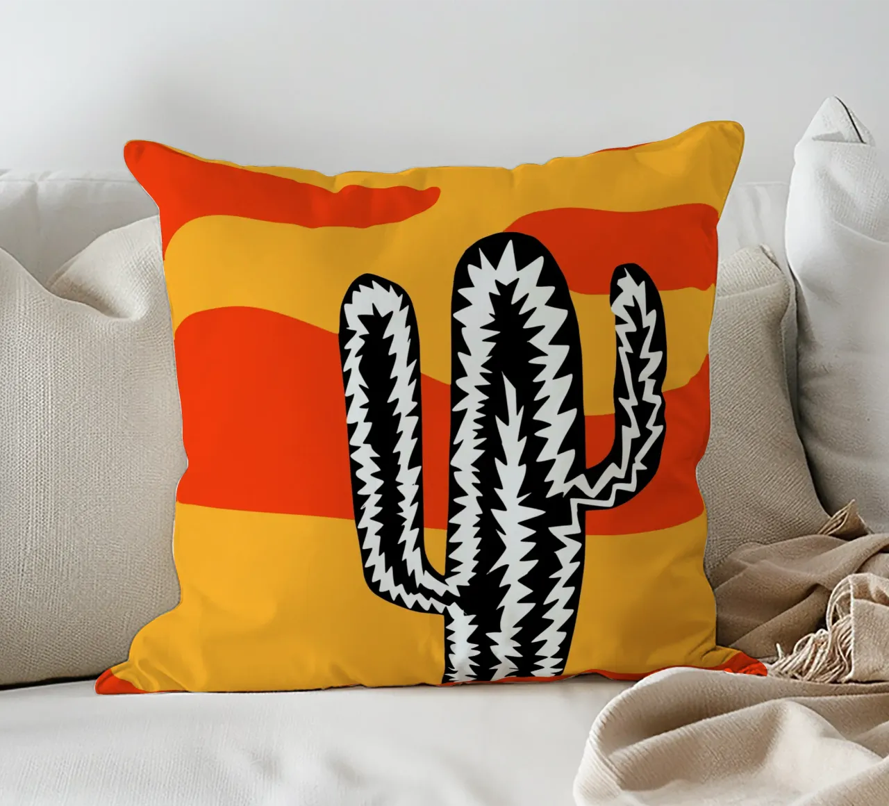 Cactus eclettico var. 2 cuscino da Little Dean