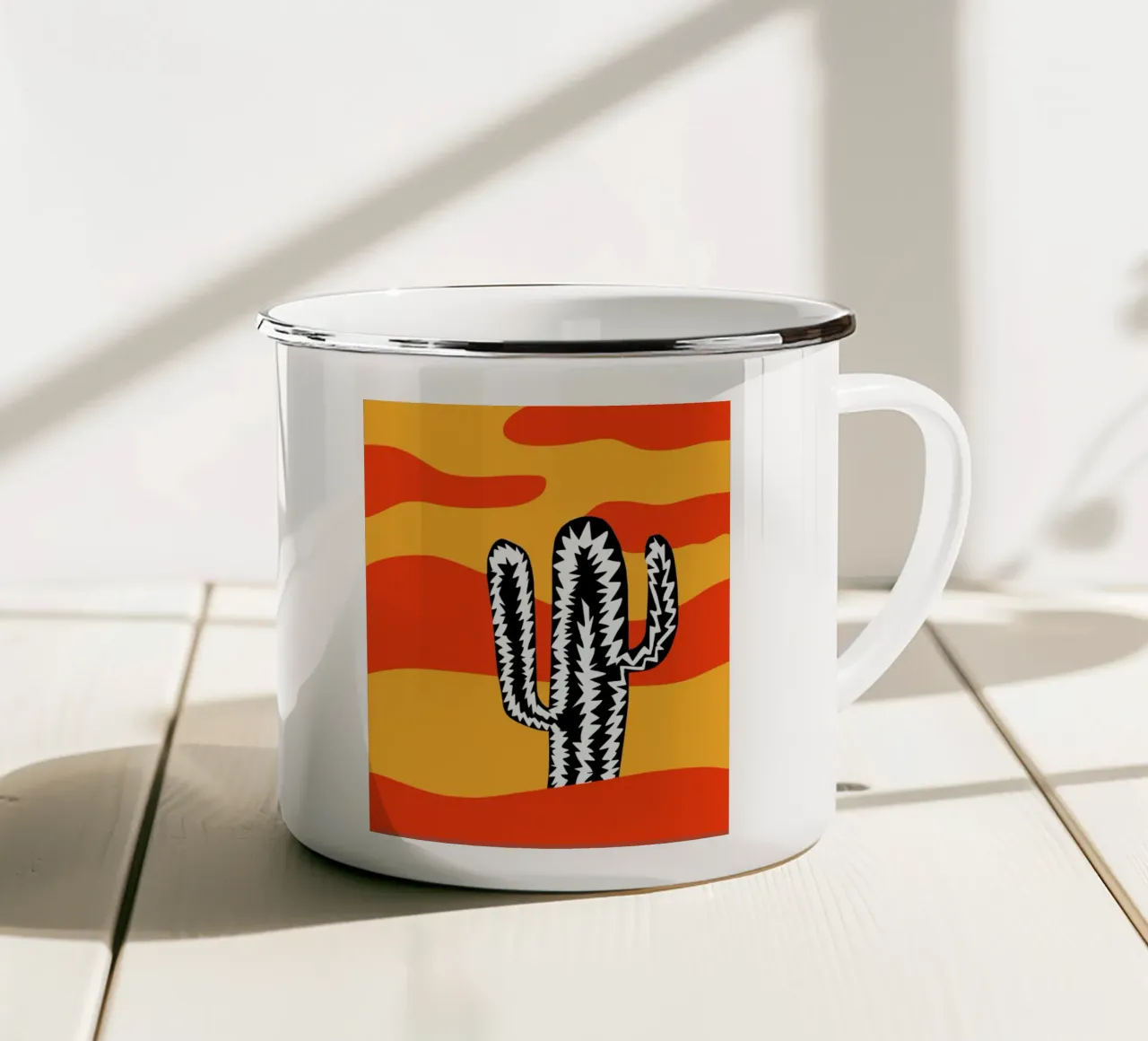 Cactus eclettico var. 2 tazza in smalto da Little Dean
