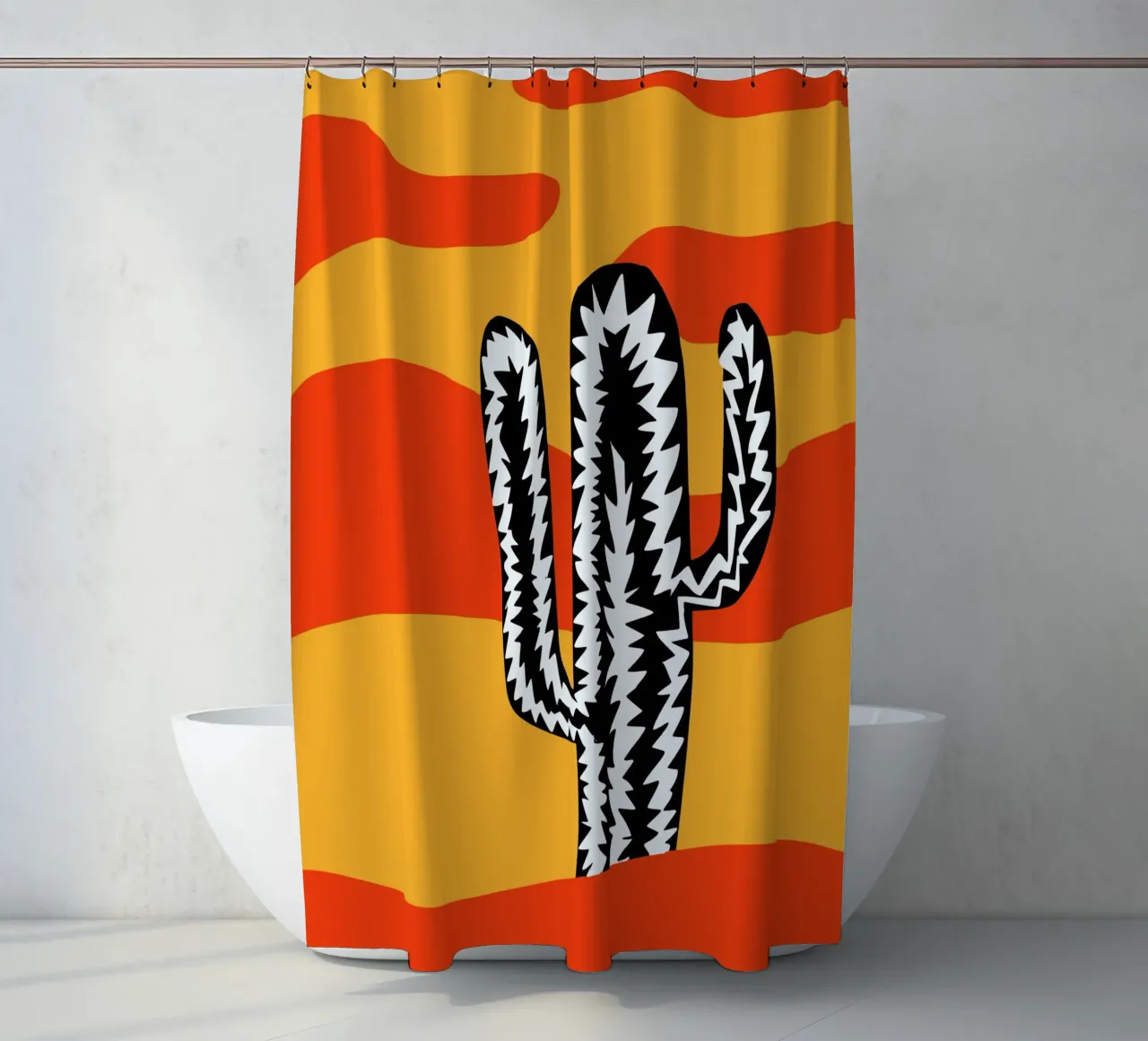 Cactus eclettico var. 2 tenda da doccia da Little Dean