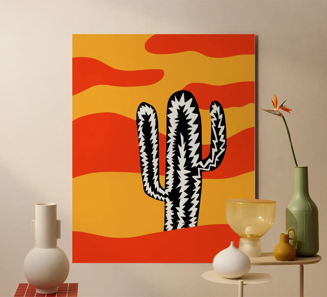 Cactus eclettico var. 2 alluminio dibond da Little Dean