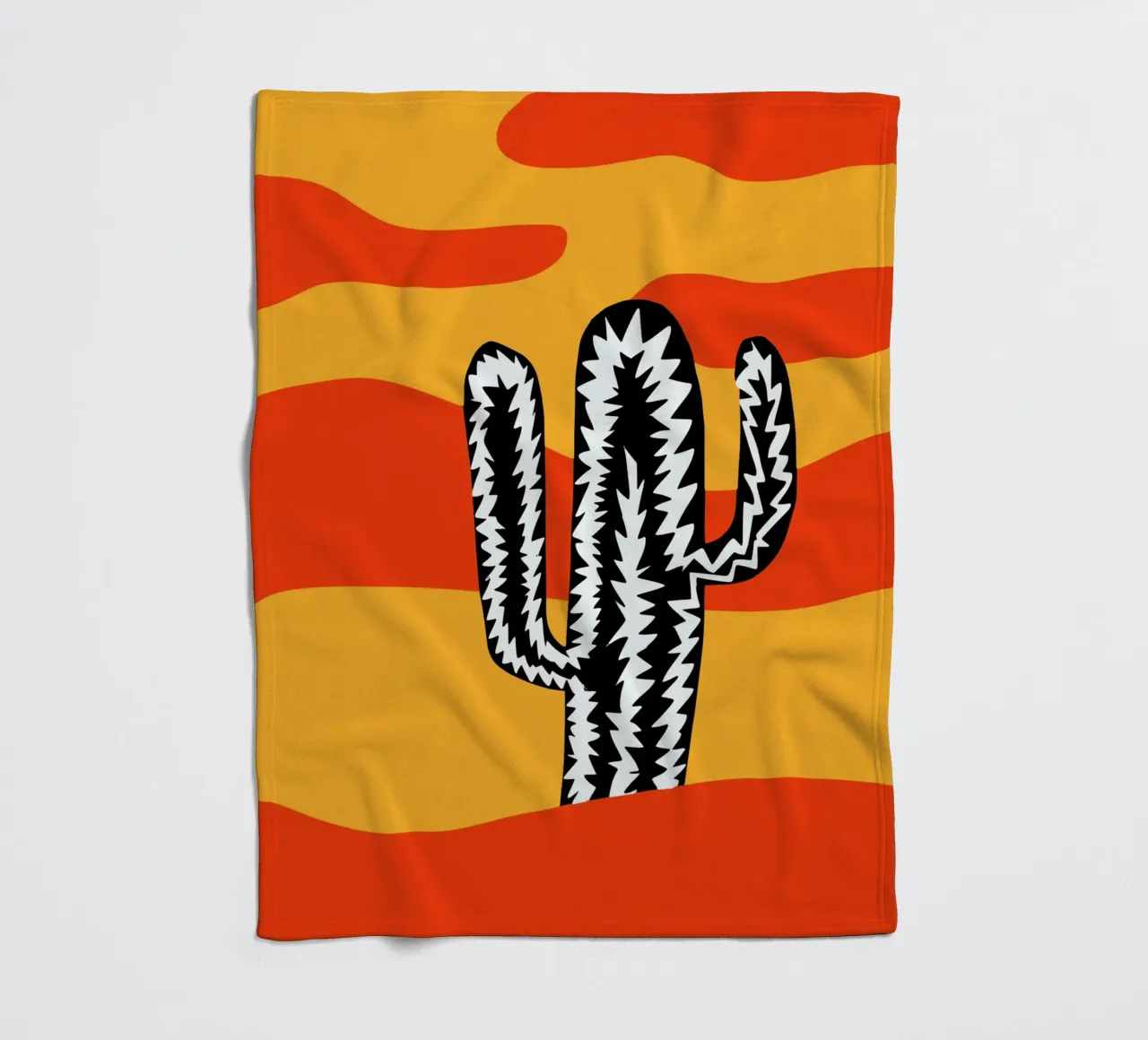 Cactus eclettico var. 2 coperta in pile da Little Dean