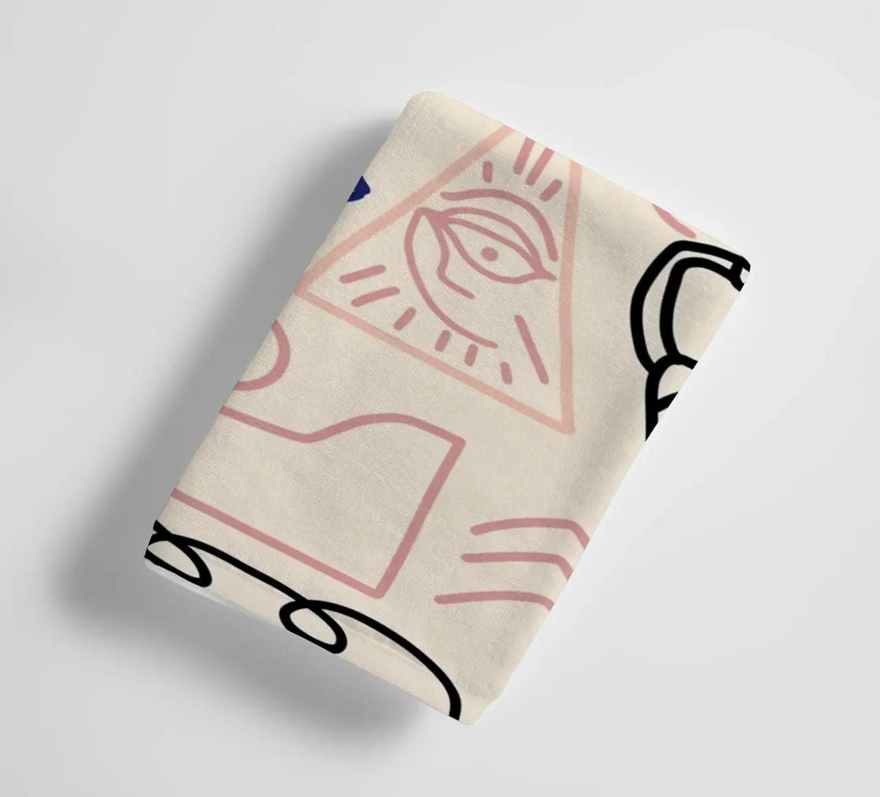 Maximalist line art 18 towel by Little Dean