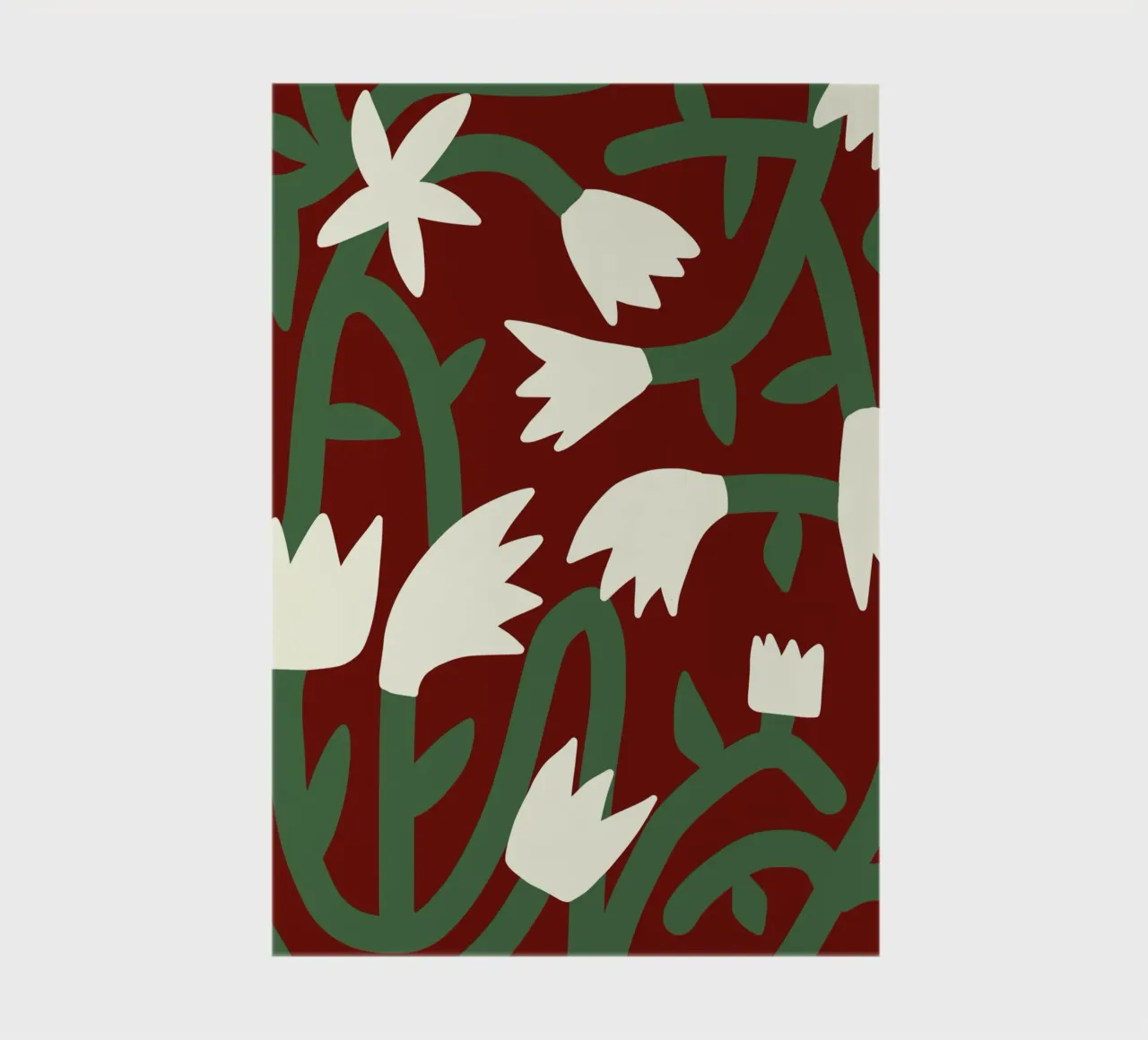 Retro flower pattern x notebook by Little Dean
