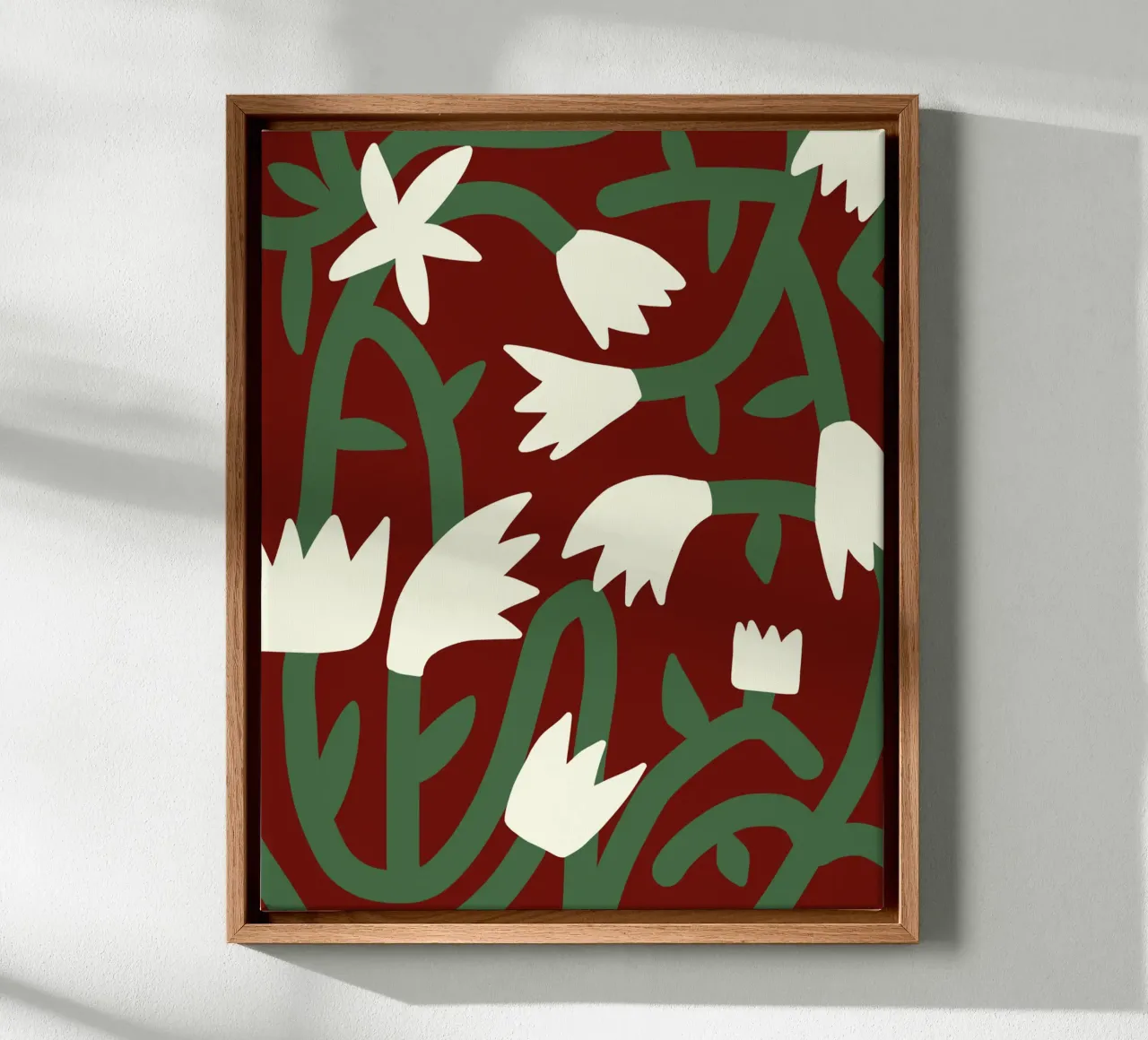 Retro flower pattern x canvas by Little Dean