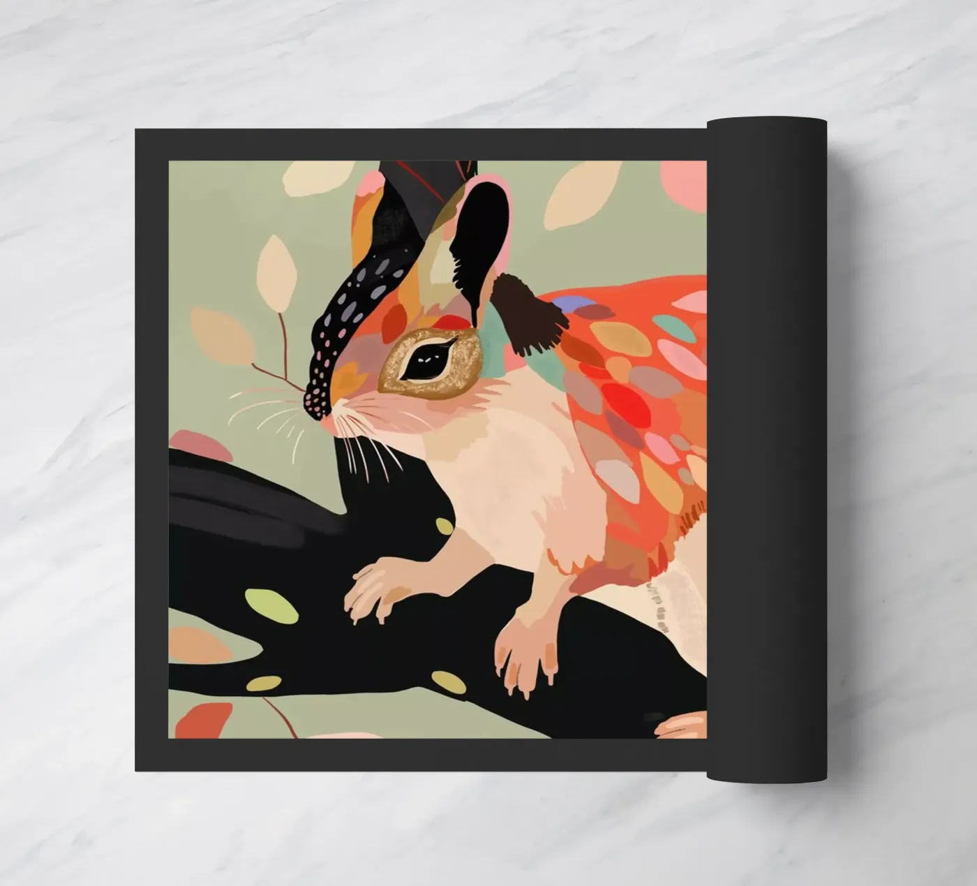 Squirrel In The Tree doormat by ArtsySesta