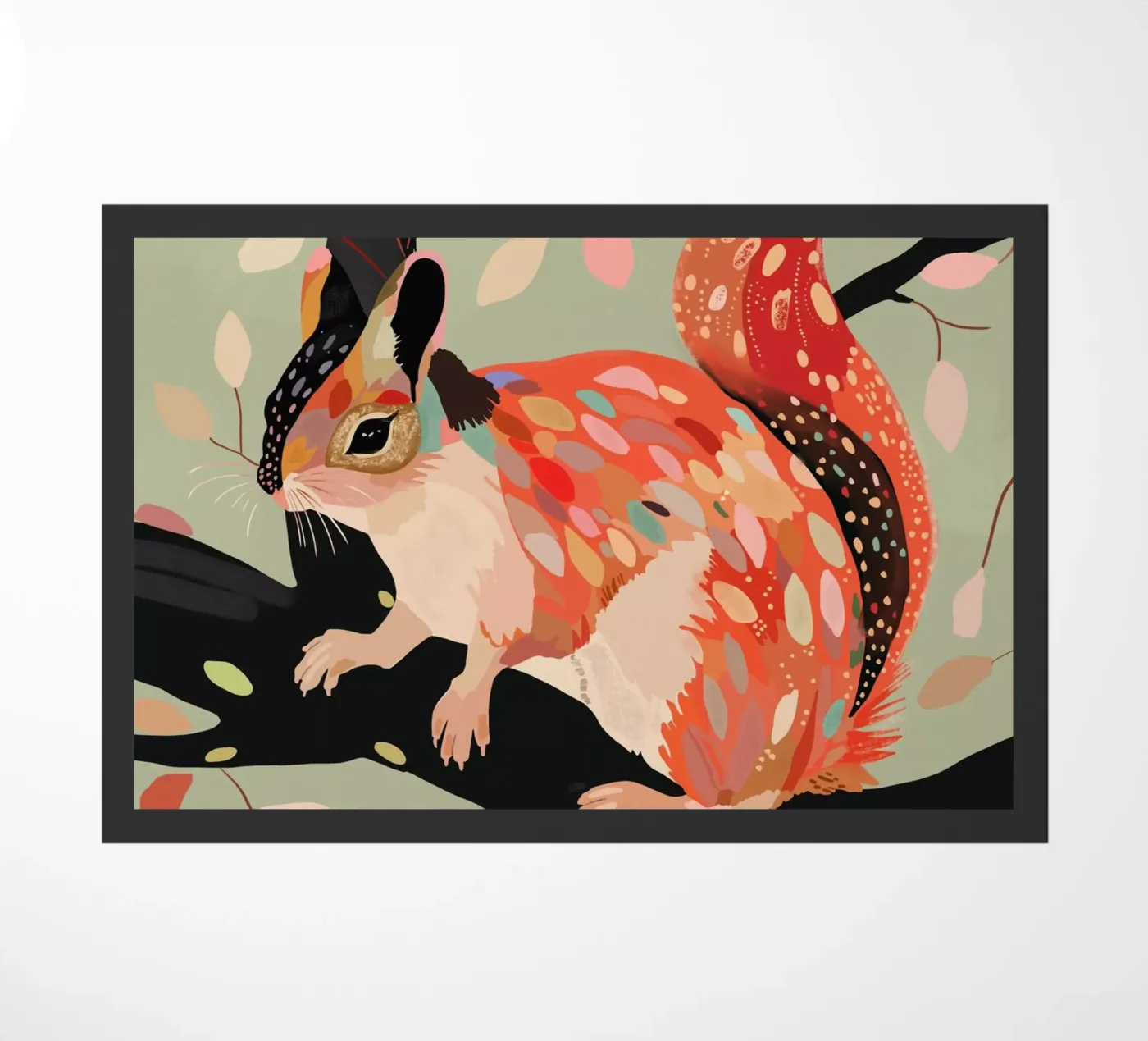 Squirrel In The Tree doormat by ArtsySesta