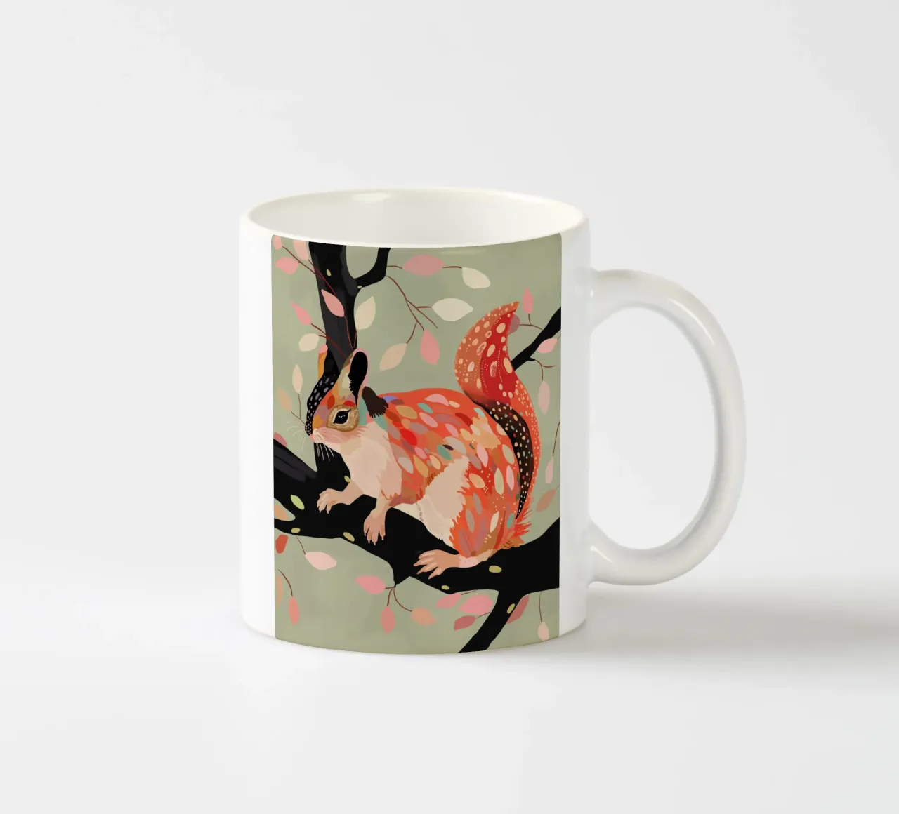 Scoiattolo sull'albero tazza in ceramica da ArtsySesta